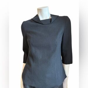 Talbots Black 100% Pure New  Wool Fully Lined Women's Top Size 4